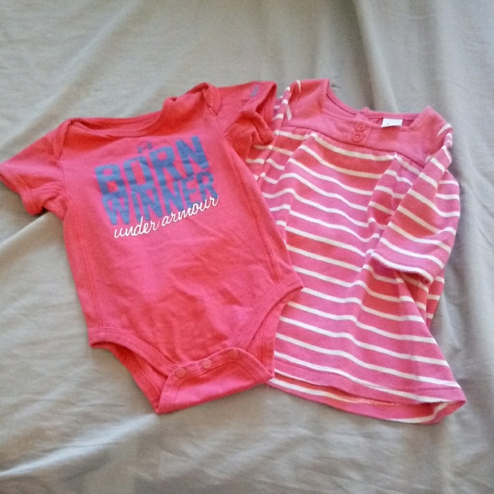 Lot of 2 size 6-9 month under armour & circo dress